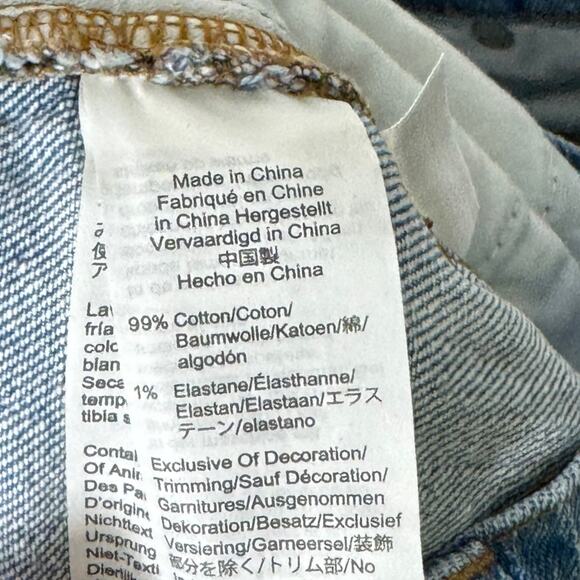 Madewell Classic Straight Jean 25 Corrie Wash Step Hem High Rise Distressed - Picture 10 of 10